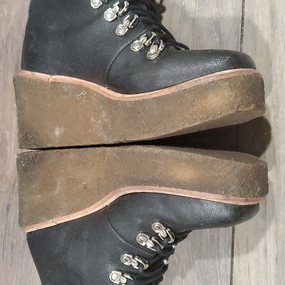Jeffrey Campbell Free People Y2K Viajar Wedge Hiker Boots 7M - Picture 8 of 15